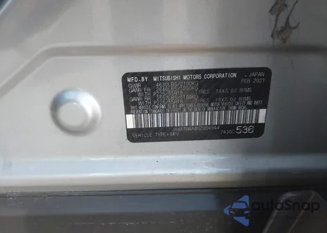 2022 Mitsubishi Eclipse Cross Se S-Awc/Se Special Edition S-Awc/Sel S-Awc/Sel Special Edition S-Awc z USA, uszkodzony, nr VIN JA4ATWAA4NZ004944